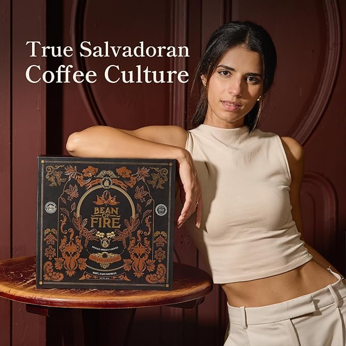 Bean of Fire Exotic Variety Box - Medium Roast Specialty Ground Coffee Gift Set 4 Premium Single-Origin Coffees from El Salvador Luxury Gourmet Coffee 48 oz