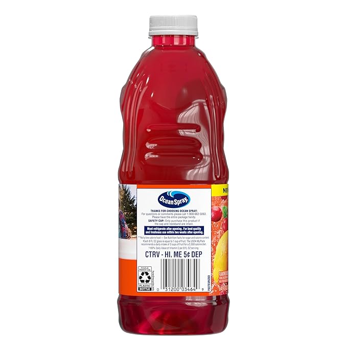 Ocean Spray® 100% Juice Cranberry Mango Juice Blend 64 Fl Oz Bottle (Pack of 8)