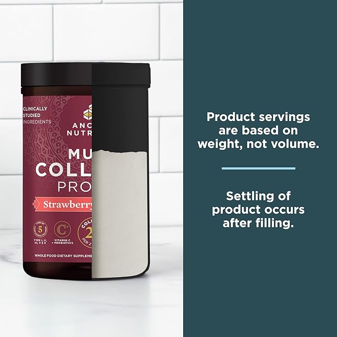 Ancient Nutrition Multi Collagen Protein Powder Strawberry Lemonade 45 Servings + Multi Collagen Protein Powder Unflavored 45 Servings