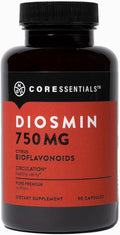 NGL Pure Diosmin 750 mg - Citrus Bioflavonoids for Blood Circulation Leg Veins Health Purity Guarantee 90 Capsules