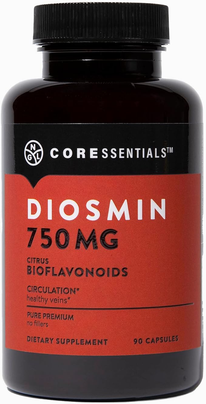 NGL Pure Diosmin 750 mg - Citrus Bioflavonoids for Blood Circulation Leg Veins Health Purity Guarantee 90 Capsules