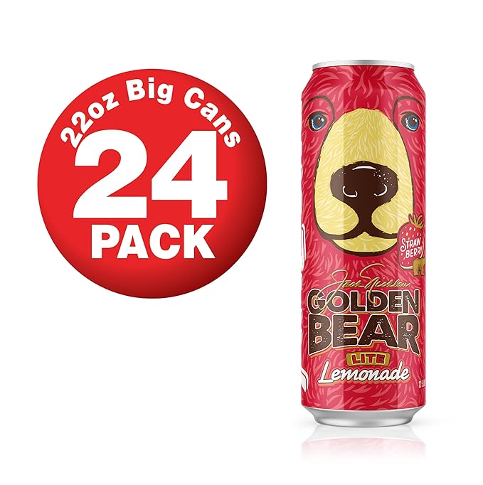 AriZona Golden Bear Strawberry Lemonade - Big Can 22 Fl Oz (Pack of 24)