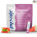 Sips Club Support Sip with Caffeine and L-Theanine Blend - Healthy Drink Mix Powder Packets for Immune &amp Digestive Health - All Natural Ingredients No Added Sugar or Dyes - Watermelon Wave (30 Pa