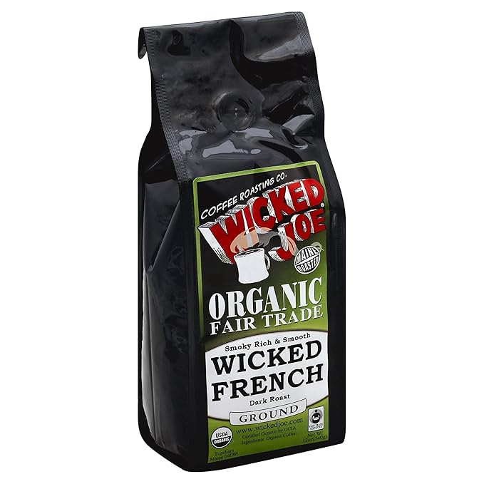 Wicked Joe Coffee Wicked French Dark Roast 12 Ounce (Pack of 6)