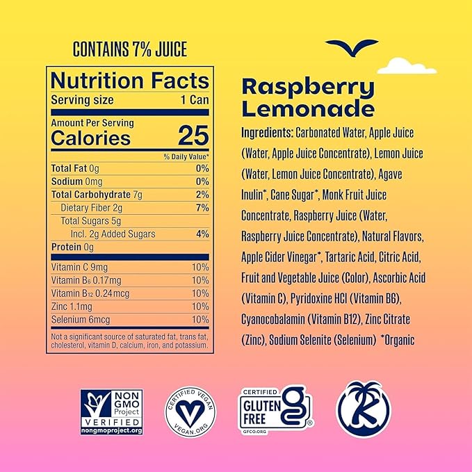 SunSip Prebiotic Soda by Health-Ade Better-for-You Soda Swap Beverage with Vitamins and Minerals Naturally Sweetened with 6g of Sugar or less Soda Sampler Variety Pack 11.5 oz (12 Pack)
