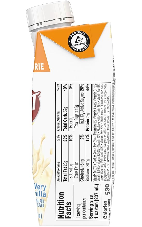 Boost Very High Calorie Nutritional Drink Variety Pack 16 Vanilla 16 Strawberry 16 Chocolate Variety Pack (Pack of 48)