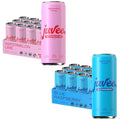 Watermelon Lime &amp Blue Raspberry Juvee Rejuvenating Energy Drink – 12 oz Cans 12-Pack Each – Sugar Free 127–128mg Natural Caffeine per Can Zero Sugar Low Calorie Clean Energy &amp Mental Foc