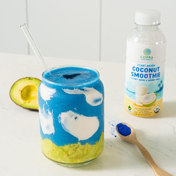 Copra Organic Frozen Coconut Smoothie (No Sugar Added) | Vegan Non-GMO Gluten-Free (Case of 6 Bottles x 14 Fl Oz)