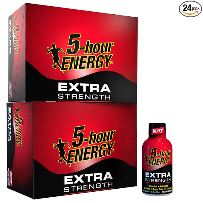 5-Hour Energy Shot Extra Strength Berry 1.93 oz. 24 pack