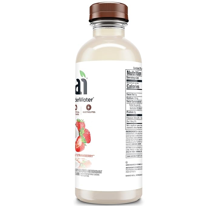 Bai Antioxidant Infused Water Beverage Shala Coconut Strawberry with Vitamin C and No Artificial Sweeteners 18 Fluid Ounce Bottle 12 Pack