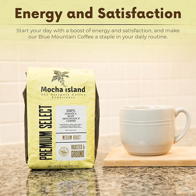 Mocha Island Blue Mountain Coffee (Blue Mountain Coffee Ground 1lb)