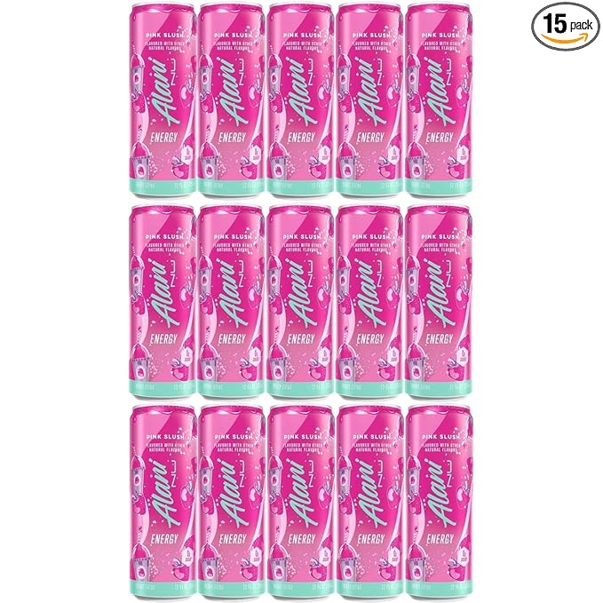 Generic AIani. Nu Sugar Free Energy Drink - Pack Of 15 - Pink Slush (Strawberries &amp Cream) Flavor - -12 fl. oz