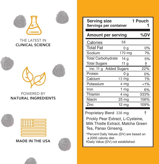 Toast! Before You Drink Gummies - Alcohol &amp Liver Support Supplement for Drinking &amp Better Morning - Recovery Relief &amp Detox - L-Cysteine Milk Thistle Ginseng Vitamins - Cherry Flavor