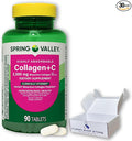 Collagen+Vitamin C- for Hair/Skin/Nail 2500mg 90 Tablets (Pack of 1) Boxed by Fusion Shop Store