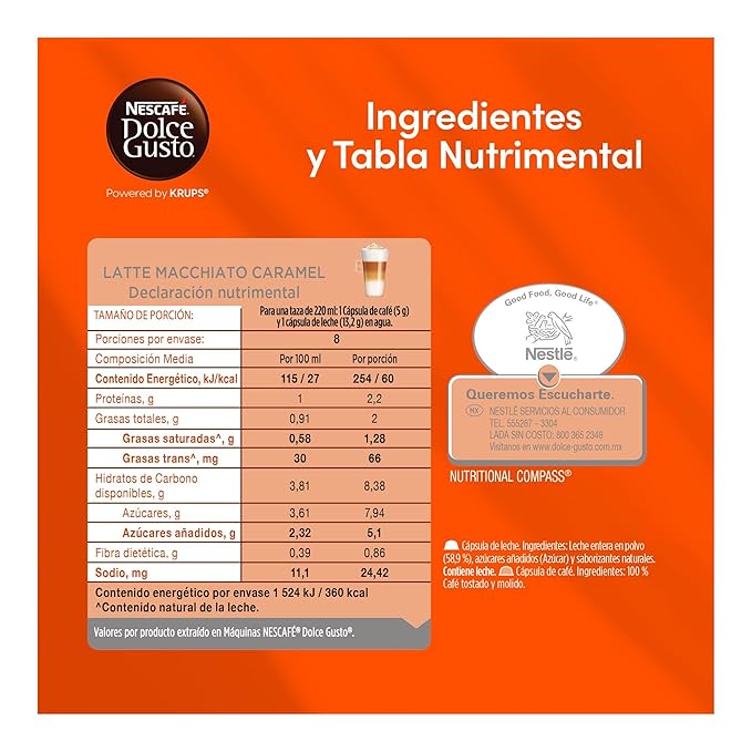 Nescafe Dolce Gusto Coffee Capsules Caramel Latte Macchiato 48 Single Serve Pods (Makes 24 Specialty Cups) 48 Count