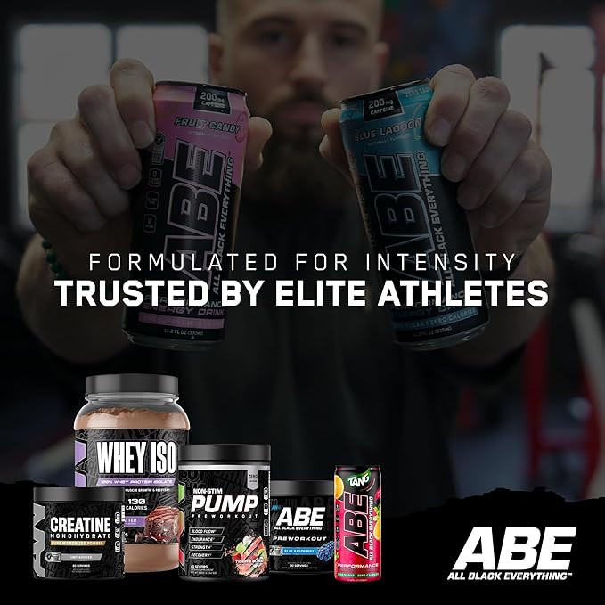 All Black Everything Performance Energy Drink | Zero Calories Sugar Free | 200mg Caffeine | Beta Alanine &amp Citrulline | Pre-Workout Sport Drink for Men &amp Women | Baddy Berry | 12 Pack