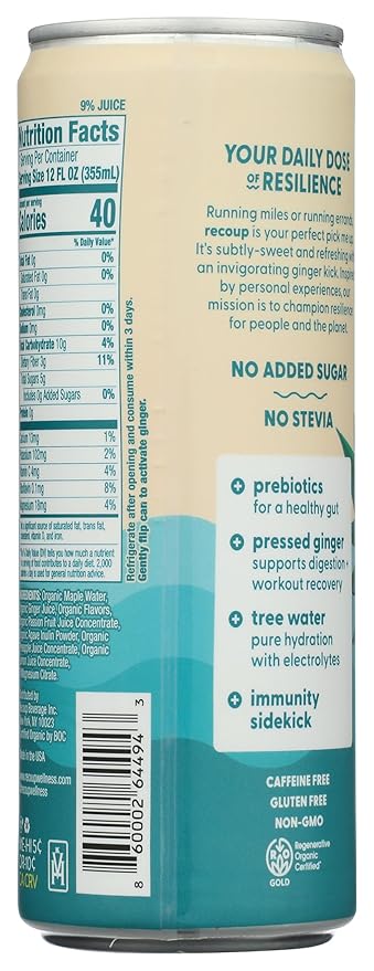 Recoup Sparkling Prebiotic Variety 6 Pack (12-Pack Pineapple Passionfruit + Ginger)