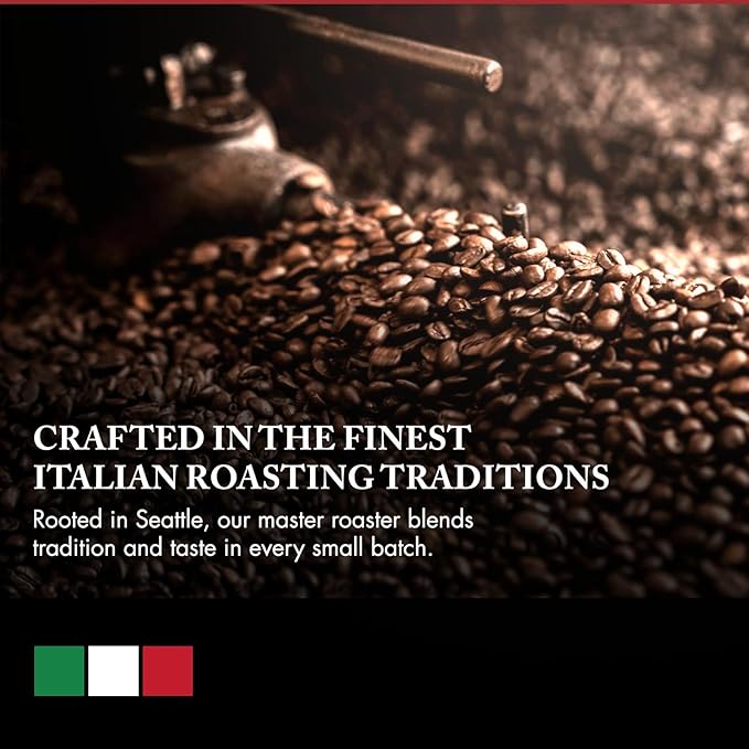 Caffe D’arte Meaning of Life Ground Coffee – Medium‑Dark Roast Well‑Balanced Flavor Roasted in Seattle Ideal for Drip Brewing 5 lb