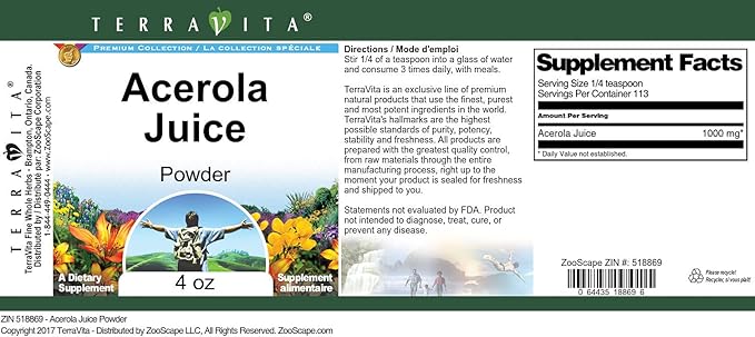 Acerola Juice Powder (4 oz ZIN: 518869)