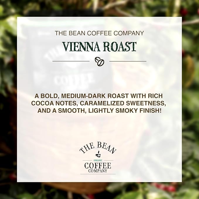 The Bean Organic Coffee Company Vienna Roast Medium Ground Coffee 16-Ounce BagCafé molido tostado organico