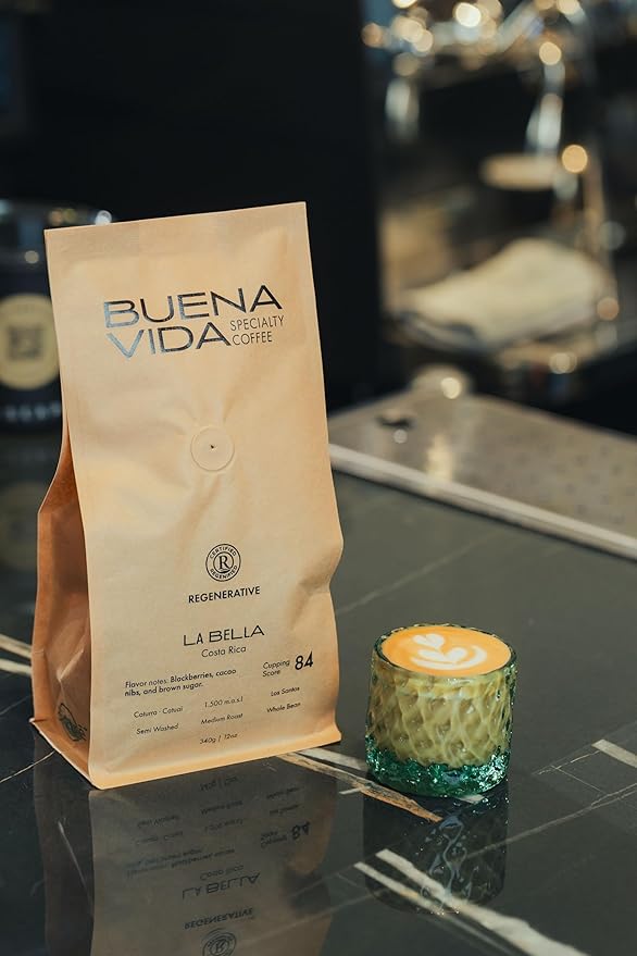 Buena Vida Speacialty Coffee - La Bella Ground Semi-Washed - Costa Rican Regenerative Coffee (12 oz)
