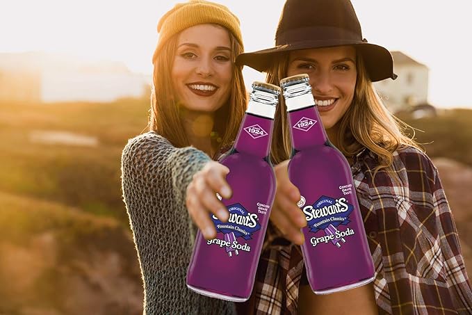 Stewart's Grape Soda 12 fl oz (12 Glass Bottles)