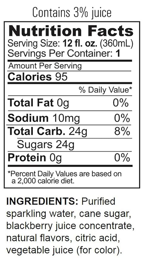 GuS Soda - Dry Blackberry - 12 oz (24 Glass Bottles)