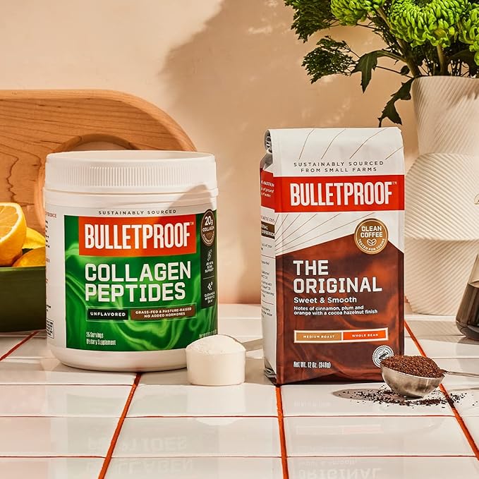 Bulletproof Duo Kit | Collagen Peptides Protein Powder for Skin Bones and Joints — 18g Protein 17.6 Oz &amp InnerFuel Prebiotic Fiber Powder for Gut Gas Relief Digestive Health and Immune Support