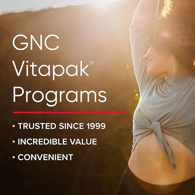 GNC Women’s Energy and Metabolism Vitapak Program Convenient Complete Nutrition 4 Products in 1 Packet Calorie Burn Mental Sharpness 200mg Caffeine with Proven Ingredients Omega 3s 30 svgs