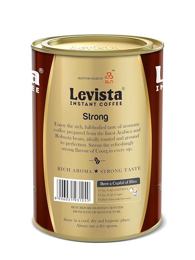Levista Strong Instant Coffee 200 gm Can