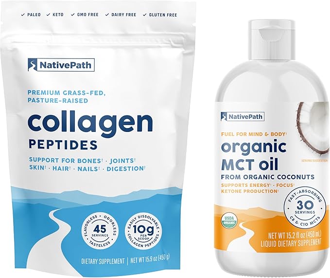 NativePath Collagen 45 and Organic MCT Oil Bundle