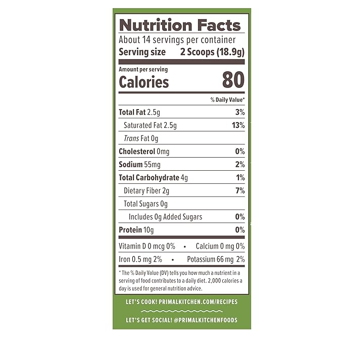 Primal Kitchen Matcha Collagen Keto Latte Powder Sugar-Free Collagen Peptides 9.33 Ounces