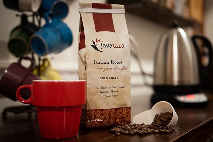 Italian Roast Coffee -12 oz Fairly Traded Naturally Shade Grown (Ground)