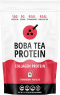 Strawberry Hibiscus Flavored Collagen | 30 Servings | Grass-Fed Hydrolyzed Bovine Collagen Powder for Men and Women | Promotes Hair Nail Skin Bone and Joint Health | No Added Sugar