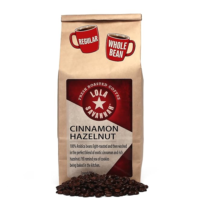 Lola Savannah Cinnamon Hazelnut Whole Bean Caffeinated Coffee 2lb