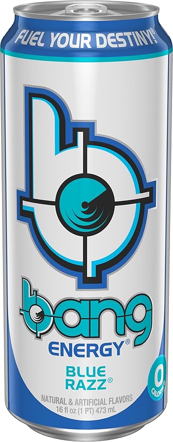 Bang Energy Blue Razz Sugar-Free Energy Drink 16-Ounce | Pack of 12