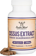 Double Wood Supplements Cissus Quadrangularis Super Extract 150 Capsules (Non-GMO Gluten Free) Dietary Supplement for Joint and Tendon Health 1000mg Serving Size