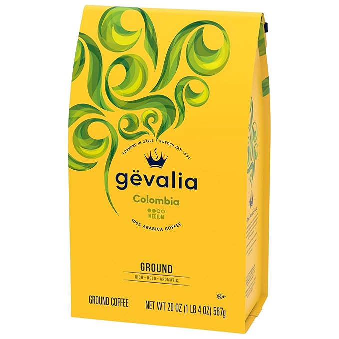 Gevalia Colombia Medium Roast Ground Coffee (4 ct Pack 20 oz Bags)