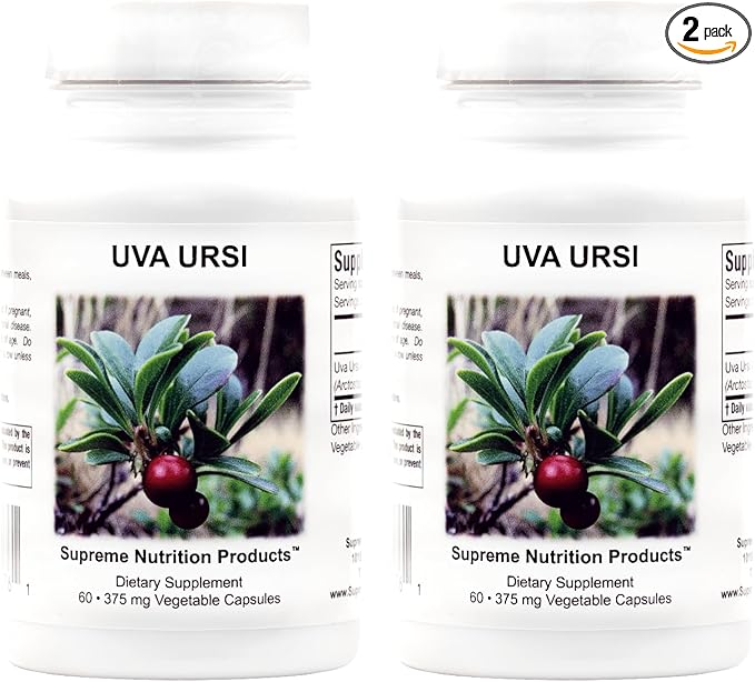 Supreme Nutrition Uva Ursi 60 Pure Bearberry Vegetarian Capsules (Pack of 2)