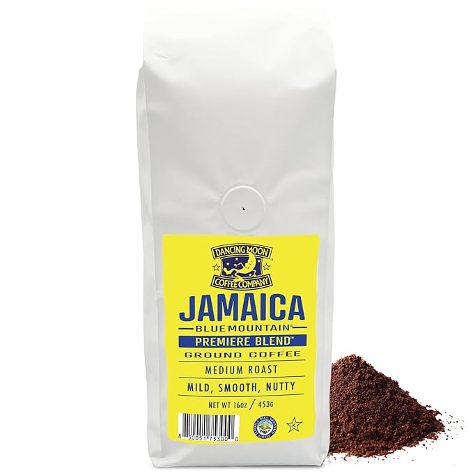 Jamaica Blue Mountain® Premiere Blend Medium Roast GROUND COFFEE by Dancing Moon Coffee Co.