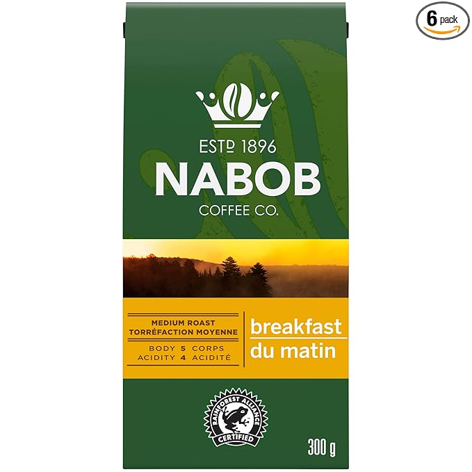 NABOB Breakfast Blend Ground Coffee 1800g (6 count)