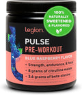 LEGION Pulse Pre Workout - All Natural Nitric Oxide Preworkout Drink to Boost Energy Creatine Free Naturally Sweetened Beta Alanine Citrulline Alpha GPC (Blue Raspberry)
