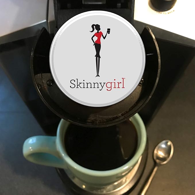 Skinnygirl Half Caff Coffee Pods Reduced Caffeine Medium Roast Coffee in Single Serve Pods for Keurig K Cups Brewers 24 Count Per Box 2 Boxes
