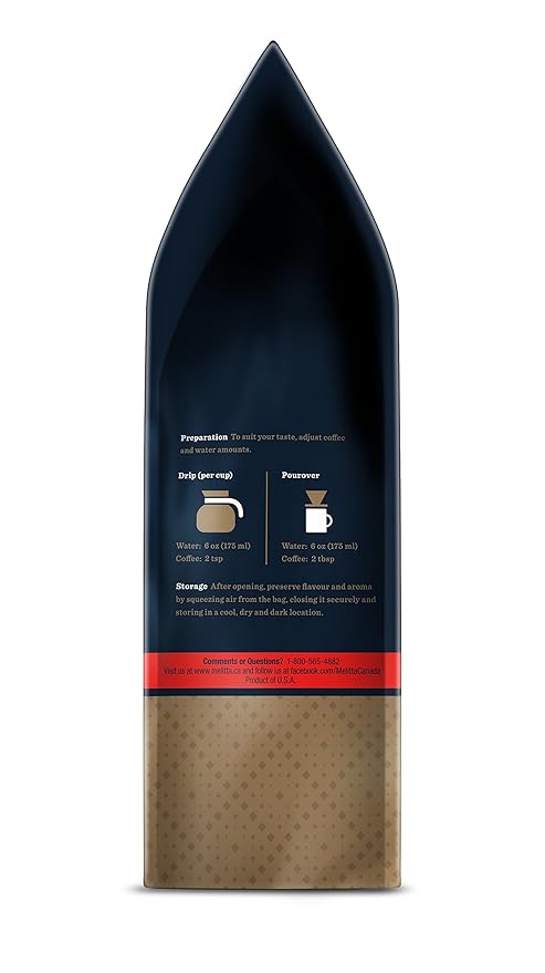 Melitta Espresso BellaCrema Dark Roast Whole Coffee Beans 2 Pound Bag