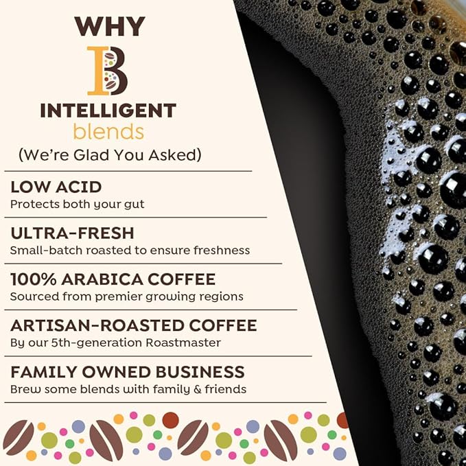 Intelligent Blends Medium Dark Roast Coffee Pods 100 ct Single Serve Pods – 100% Arabica Coffee Compatible with Keurig K Cups Maker