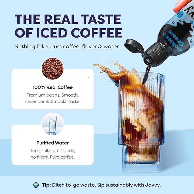 Coffee Concentrate - Limited Release Flavors - Cold Brew Coffee Perfect for Hot or Iced Instant Coffees Hot Drinks Cold Brew Concentrate 35 Servings - Cookies N’ Cream