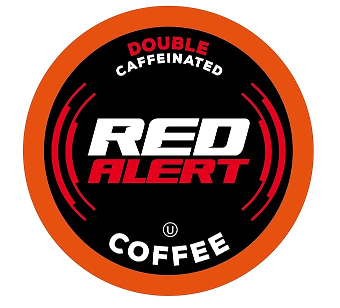 Red Alert Coffee Extra Strong Coffee Pods (Recyclable) Compatible With 2.0 Keurig K Cup Brewers Caffeine 40 Count (Pack of 1)