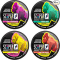 Scooper Energy I 4 cans I Mixed Box I Energy Pouches Sugarfree I 80 mg Natural Caffeine All Flavour Pack I 12 Pouches I Cool Grapefruit Fresh Mint Iced Peach &amp Lemon Tea