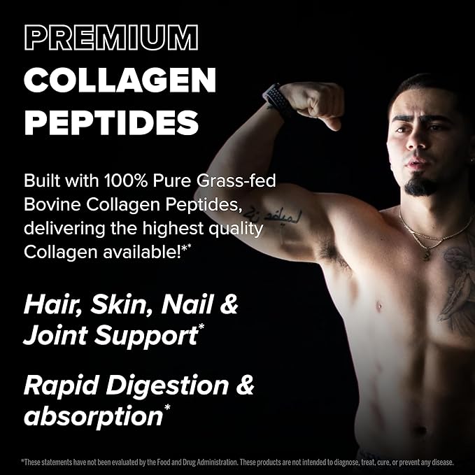 FINAFLEX PURE COLLAGEN Unflavored - 1 lb - Supports Hair Skin Nails &amp Joints - 19g of Grass-Fed Bovine Collagen Peptides Per Serving - 23 Servings