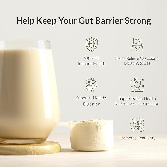 Microbiome Breakthrough™ Gut Support Powder – Vegetarian Vanilla – With Probiotics Prebiotics and IgY Max® – Source of L-Glutamine – Supports Digestive Comfort Gas &amp Bloating Relief 30 Servings